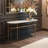 Console Table White & Brass