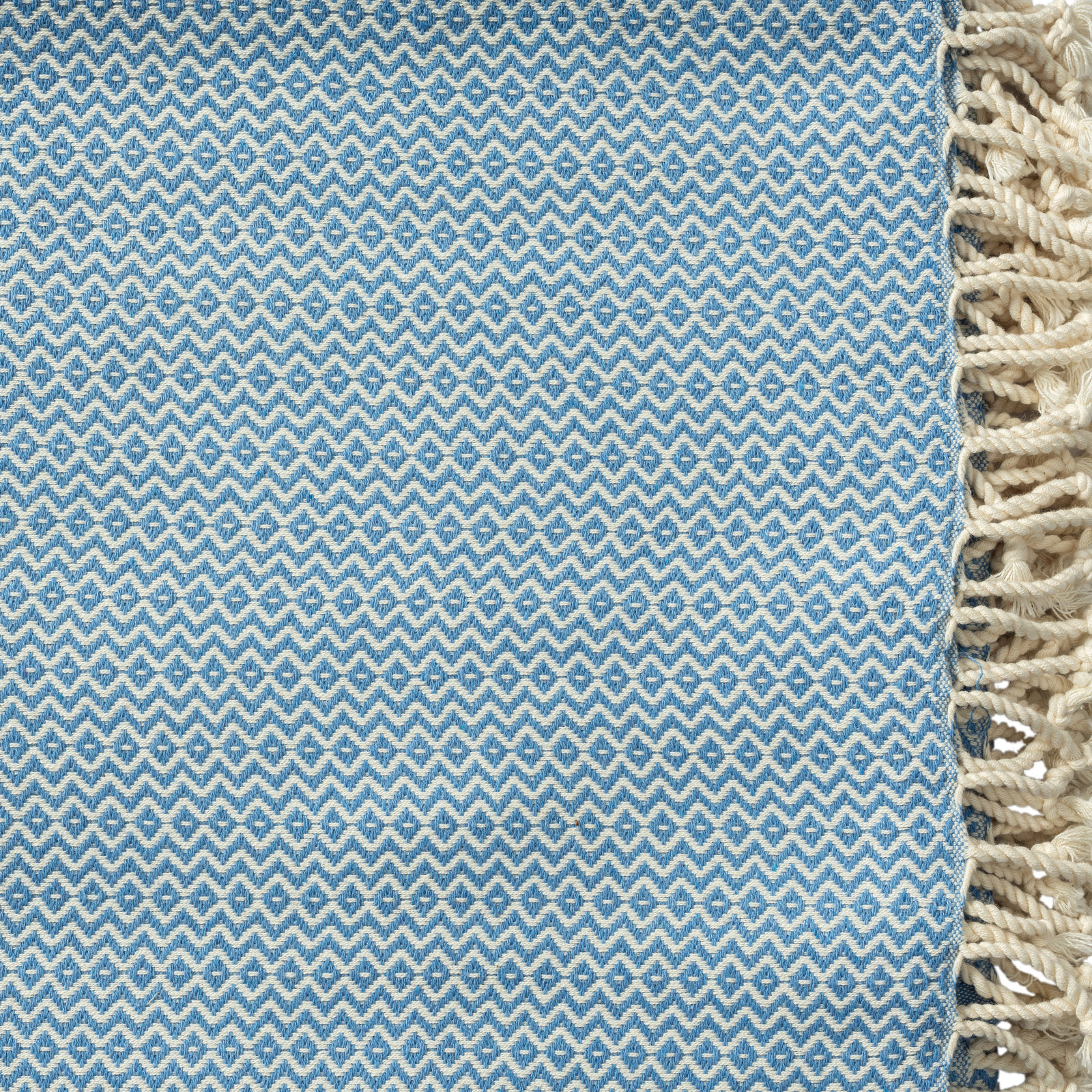 Dacion Cotton Throw Blanket, Blue