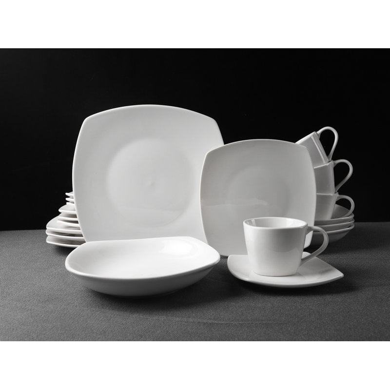 Piece Porcelain China Dinnerware Set - Service for 4