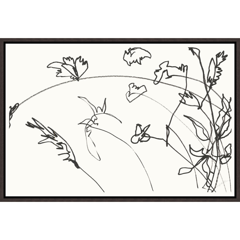Chenille floral II par Wendy Kleine - Peinture sur toile, H 37,75 po x l 55,75 po, Image au gel brossé