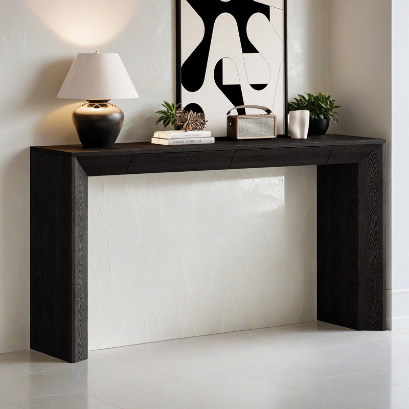 Table d'appoint 60,02 "pour le couloir, Noir