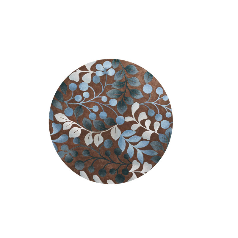 Brittni Floral Indoor Rug, Round 8'