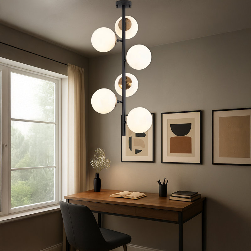 Lustre en métal 6 lumières