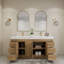Ensemble de meuble-lavabo double 72 po avec tiroirs et portes-70381280