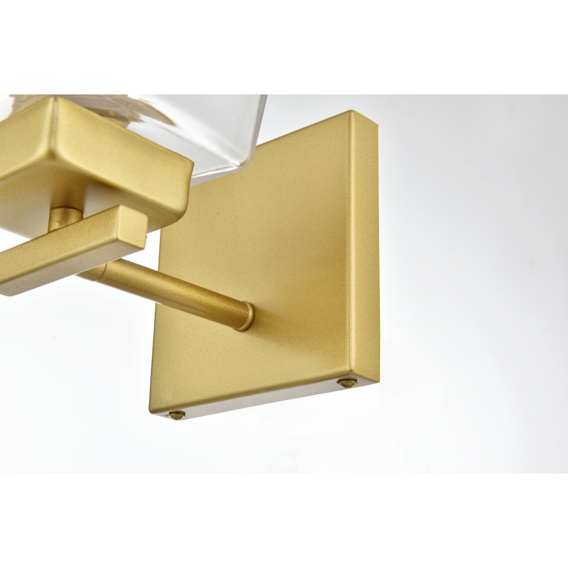 Éclairage pour meuble-lavabo à intensité variable Arnisa, Laiton, 4 lumières, H 8,5 po x l 32 po x P 32 po