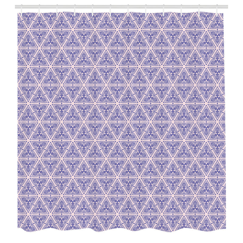 Ensemble de rideau de douche + crochets, Quartz blanc, H 69 po x l 75 po