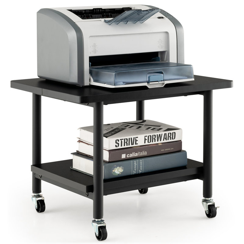 38cm H x 49cm W Printer Stand, Black