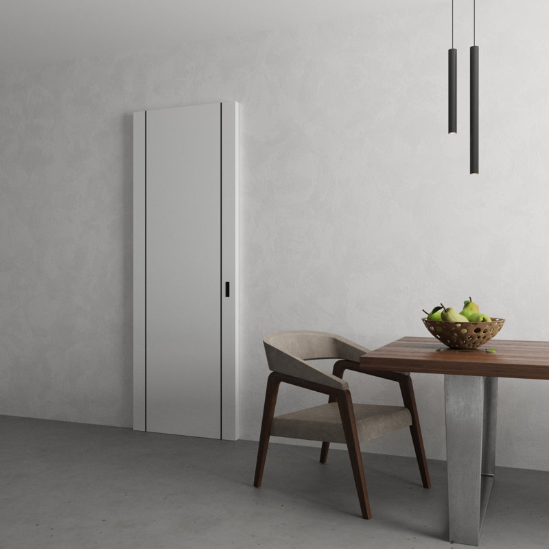 Grange cachée | Planum 0017 soie | Portes robustes avec finition | Ensemble coulissant Magic, 24 po x 96 po