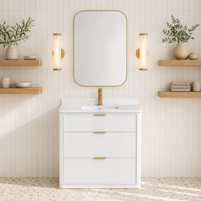Aria 36" Bathroom Vanity in White