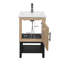 Petit meuble-lavabo autoportant de 20 po avec lavabo et robinet en céramique blanche, tablette de rangement | Idée cadeau-2137635480-2137635482