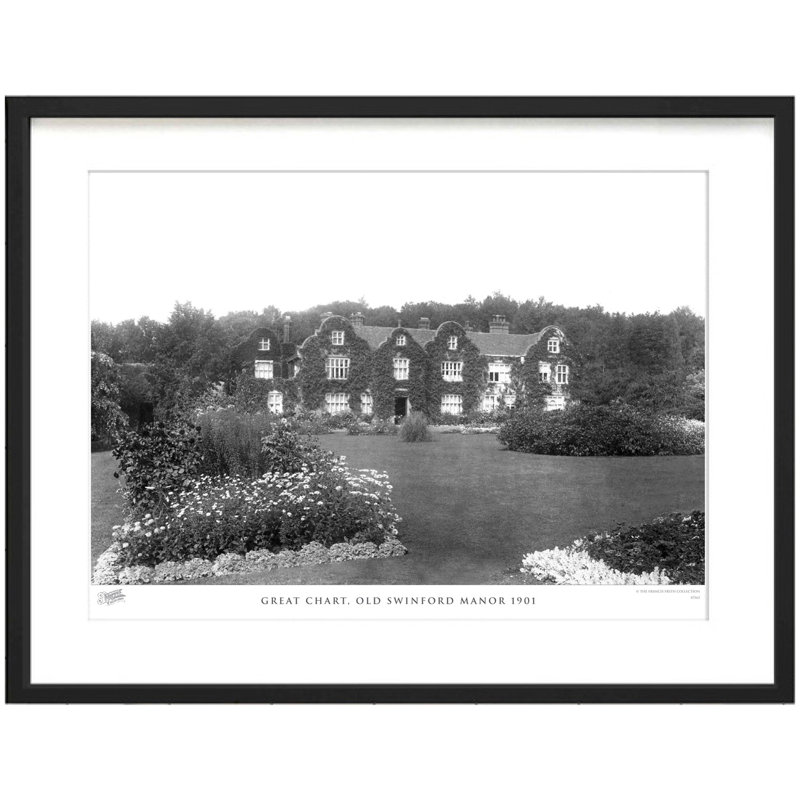 Great Chart, Old Swinford Manor 1901 - Single Picture Frame Print, 60cm H x 80cm W x 2.3cm D