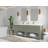 Parker 84 In. W X 22 In. D Double Sink Bathroom Vanity In Evergreen With 2 In.-110435409