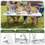 Table de salle à manger d'extérieur pliante robuste 6 pi, blanc-514288371