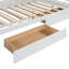 Grand lit plateforme en bois avec 2 grands tiroirs et lit gigogne T-XL