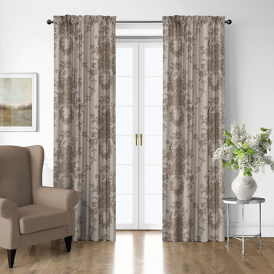 Ensemble de 2 rideaux en coton naturel avec passe-tringle Country Lane