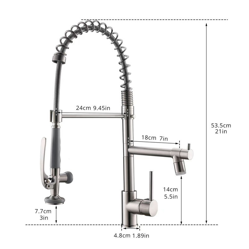 URENTO Kitchen Faucet, Brushed Nickel