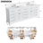 Angela 84” Double Bathroom Vanity With White Engineered Marble Stone Rectangular Sink