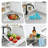 Triangular Sink Rack - Foldable Heat-Resistant Dish Drying Mat With Non-Slip Silicone & Stainless Steel Frame, Space-Saving Corner Design For Countertop Organization-123251763