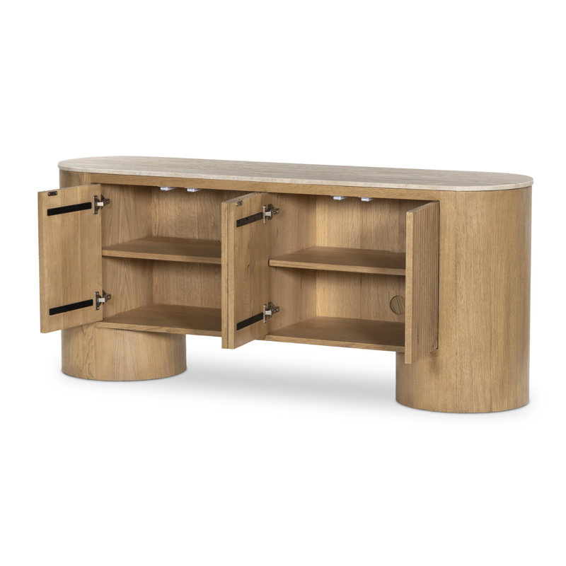 Giovani Media Console, Natural Light Oak