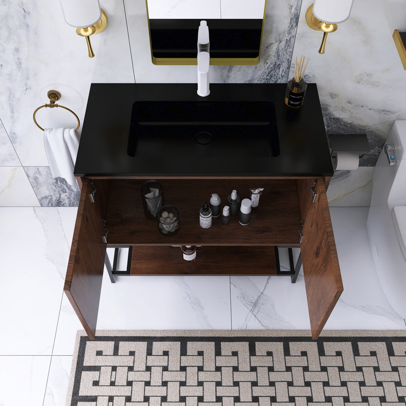 36 po Meuble-lavabo sur pied élégant et élégant