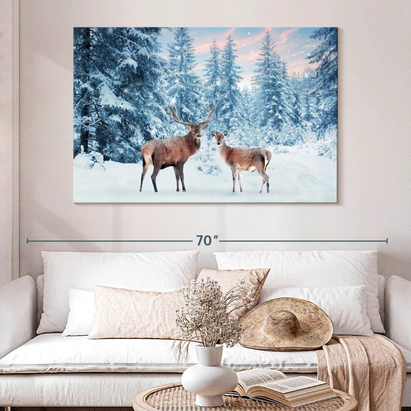« Winter Wonderland », cerf, H 34 po x l 51 po