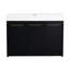 48" Bathroom Vanity With Resin Basin, Gracefully Door, Modern Object, Black Chestnut Display, Plywood Manufactured Effortlessly Feature, Exposure, Fashioned