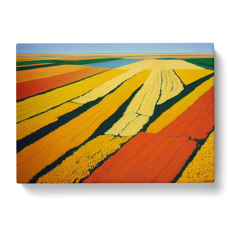 Pleasant Wheat Field - Wrapped Canvas Print, 35cm H x 50cm W x 3cm D