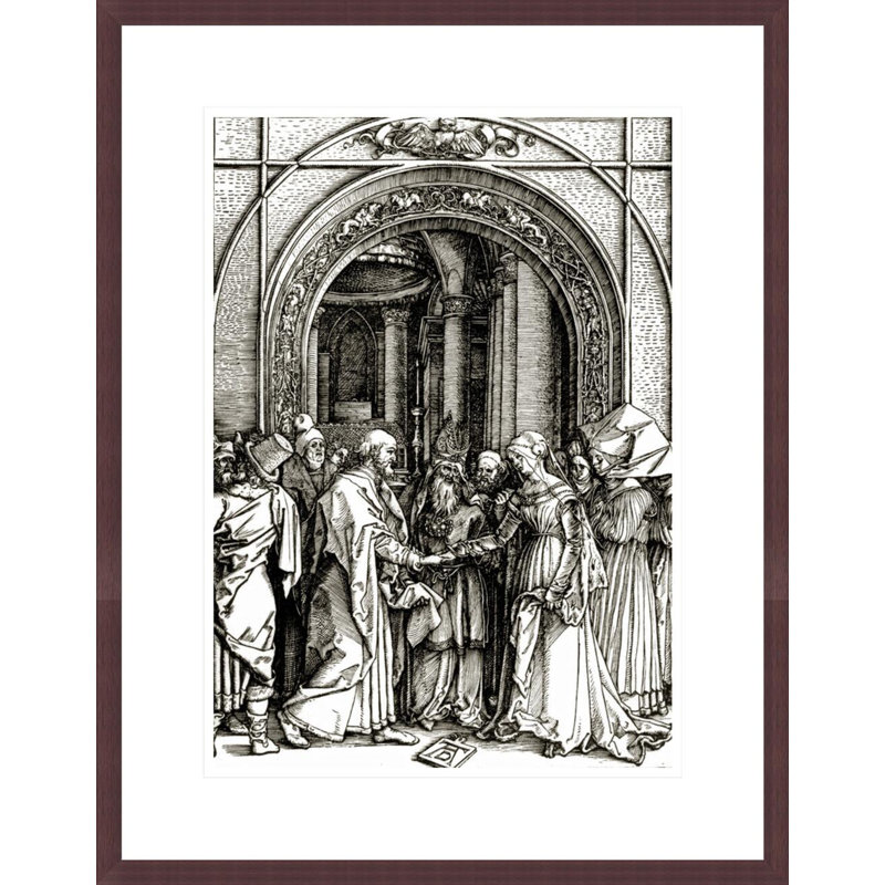 Le fiançailles de la Vierge par Albrecht Dürer, impression giclée sur cadre, H 21,75 po x l 17,03 po