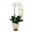 Arrangement artificiel de fleurs d'orchidées phalaenopsis en pot en céramique Origami