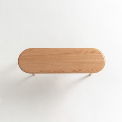 39"W Solid Oak Modern Bench-Oak