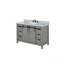 Ensemble de meuble-lavabo simple 48 po x P 22 po comptoir en quartz blanc avec robinet
