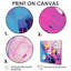 Rose bleu, peinture, éclaboussures, Pop Art-788657123-788657120