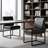 Faux Leather Upholstered Metal Side Chair-192695009-94932571