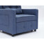 Fauteuil-lit convertible 3-en-1 avec dossier réglable, ports USB et poches latérales pour un confort polyvalent et une économie d'espace