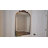 Vintage Baroque Iron Arch Wall Mirror with Beveled Glass-572463124-572700505