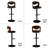 Bar Stools Set Of 2 Adjustable Barstool Faux Leather Counter Height Stool Kitchen 360 Swivel Bar Chair With Back Metal Steel Base Chair-414219962