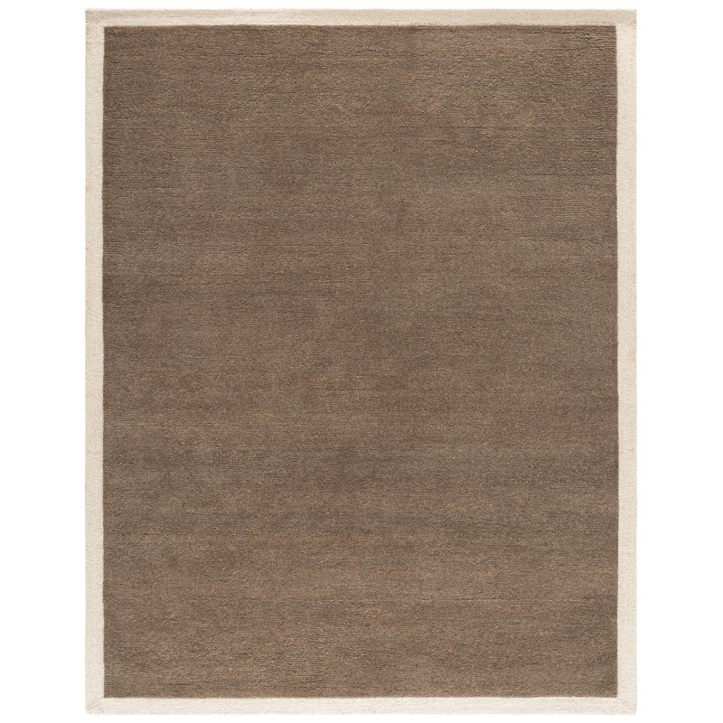 Laine touffetée à la main Metro; Tapis d'intérieur en coton de couleur unie, Rectangulaire 8 pi x 10 pi