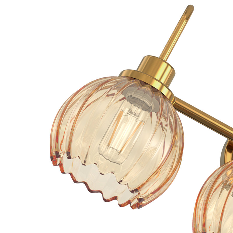 19.5'' Tulip Style Bathroom Vanity Light, Gold