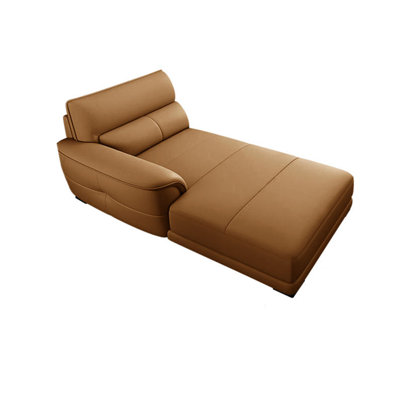 Modern Simple Style, Leather Fabric Recliner Faux Leather Chaise Lounge by ChairVogue