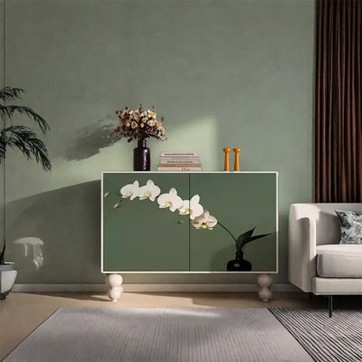 Elegant Walnut Two-Door Storage Cabinet