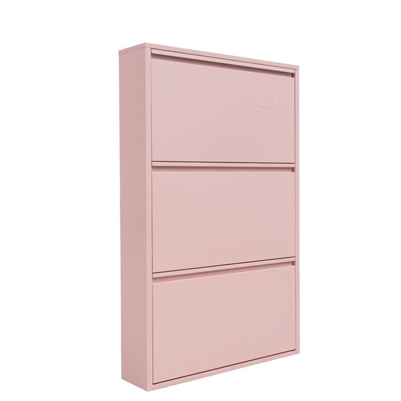 Cathelene 6 Pair Shoe Storage Cabinet, Pink