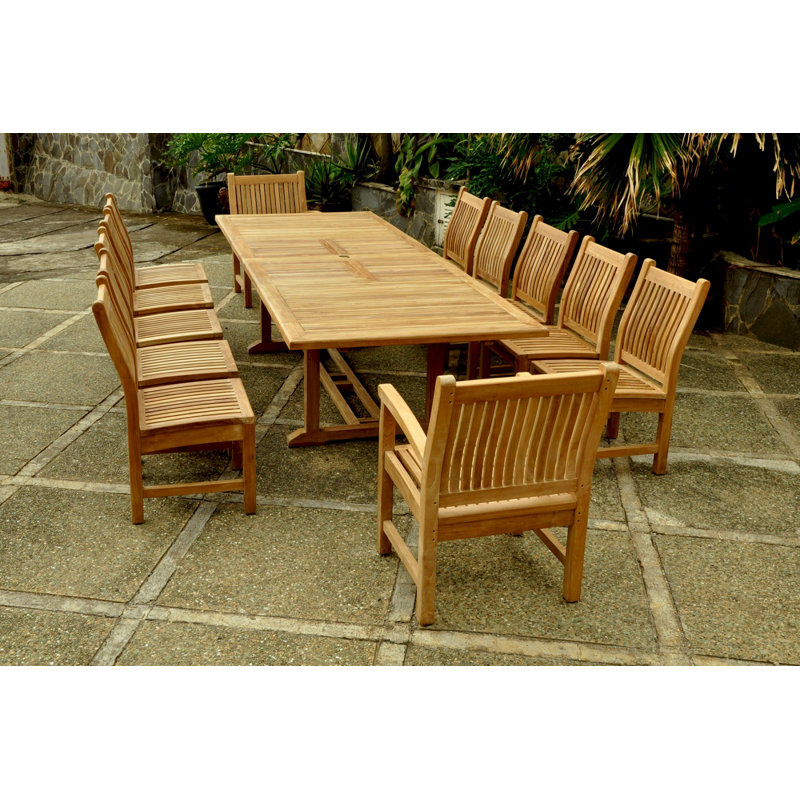 Valencia Outdoor 13 - Piece Teak Dining Set