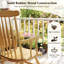 Chaise berçante en bois 2 pièces