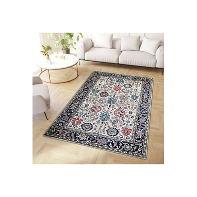 Tapis multicolore multicolore à motifs lavables