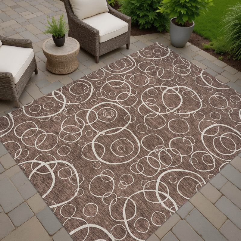 Machine Washable Indoor/Outdoor Orville ACN2407 Geometric Rug, Rectangle 9' x 12'