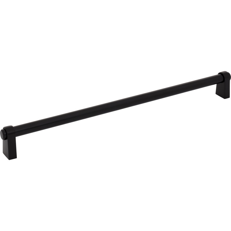 Lawrence Bar Pull, Flat Black, 12" Center To Center