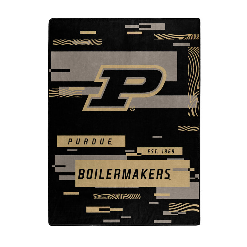 Throw Blanket, Black/Yellow, Purdue Boilermakers