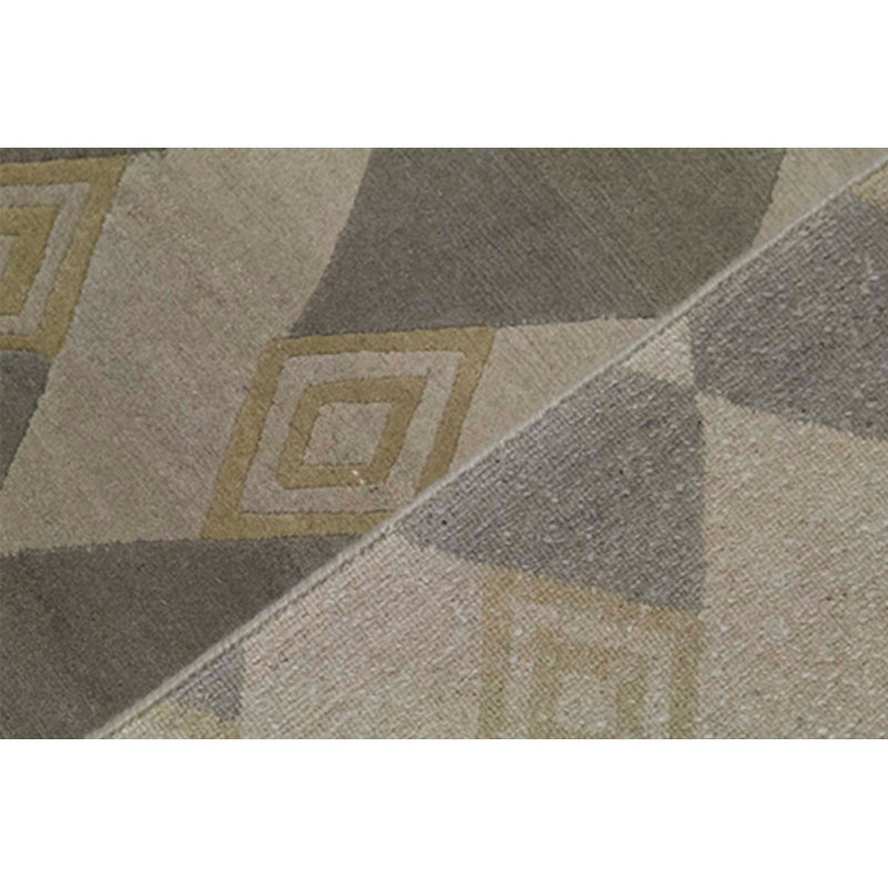 Hand-Knotted High-Quality Tan and Taupe Area Rug
