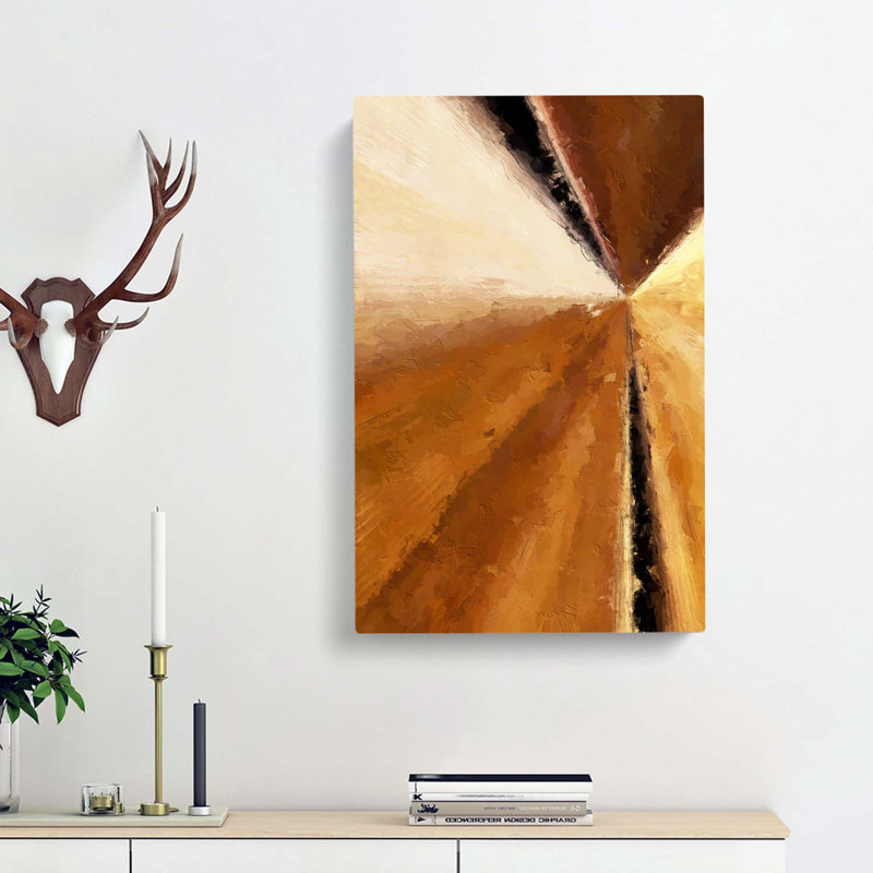 Golden Tunnel in Abstract - Wrapped Canvas, 50cm H x 35cm W x 3cm D
