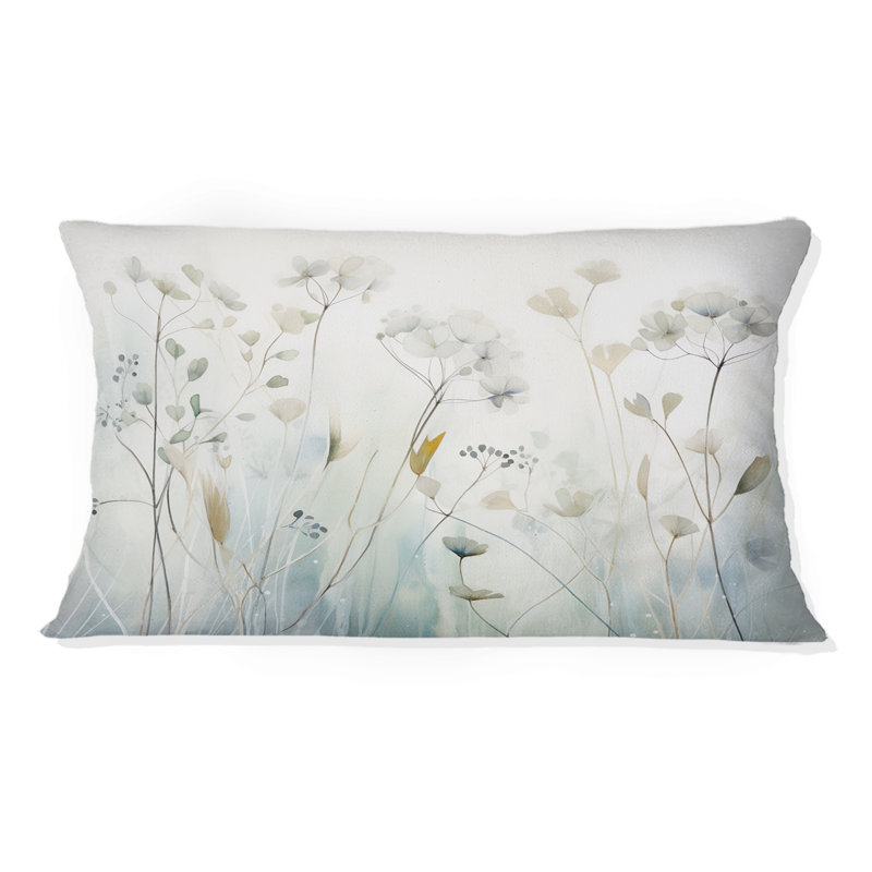 Coussin Blue Botanical Oasis I - Abstract Botanicals